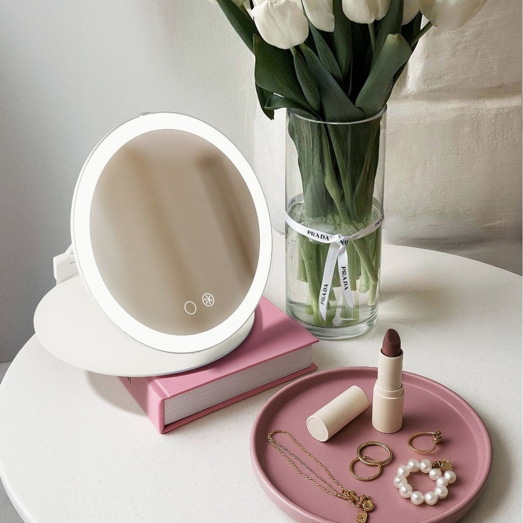 Abigail Travel Mirror with 10x Magnification